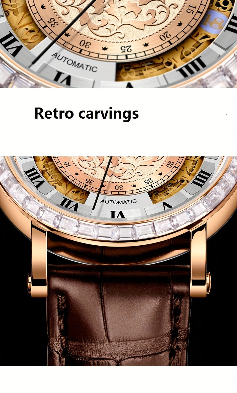 LOBINNI Brand Hollow Mechanical Watch