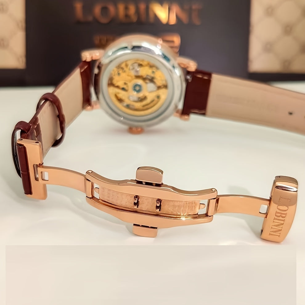 LOBINNI Brand Hollow Mechanical Watch