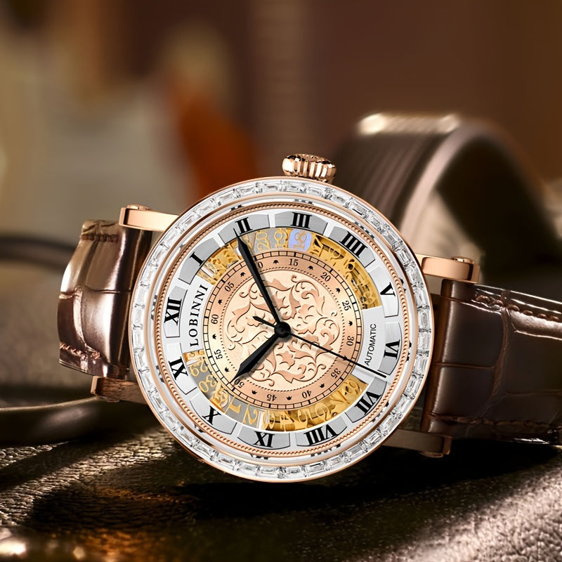 LOBINNI Brand Hollow Mechanical Watch