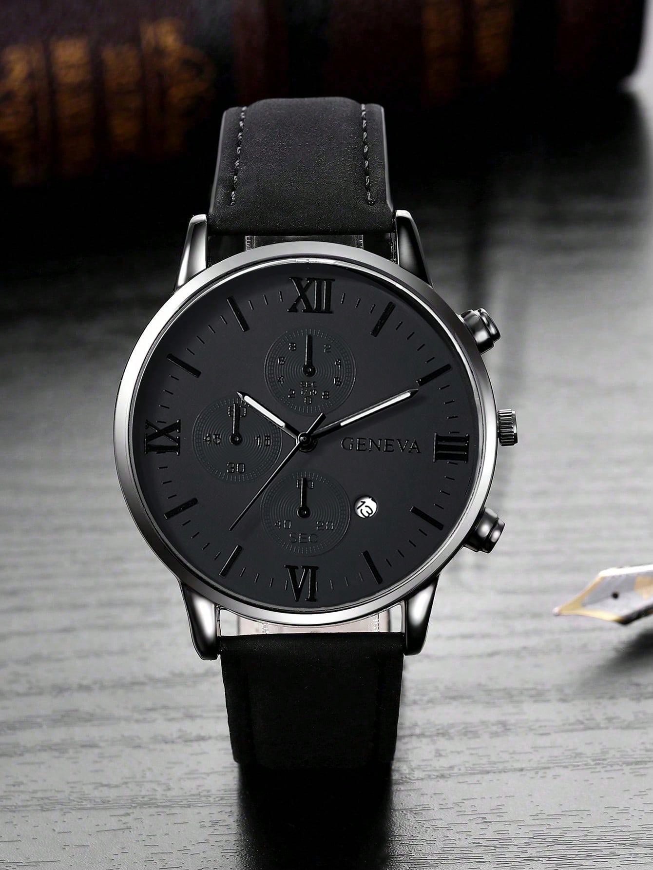 Fashionable Round Dial Quartz Watch