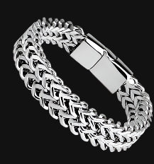 DL High Quality Textured Chain Bracelet