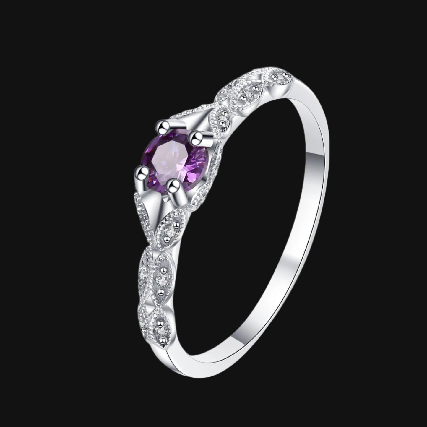 DL Luxury Wind Amethyst Lady's Ring