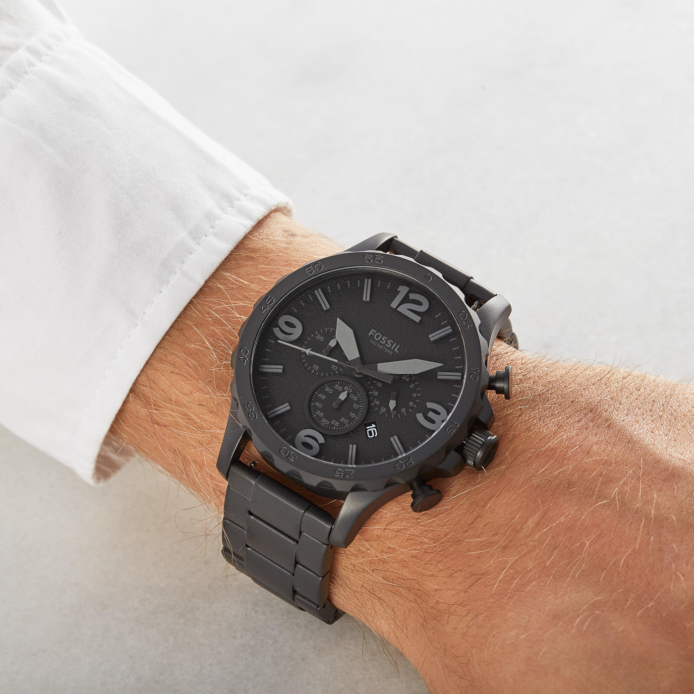 DL FOSSIL NATE CHRONOGRAPH BLACK WATCH