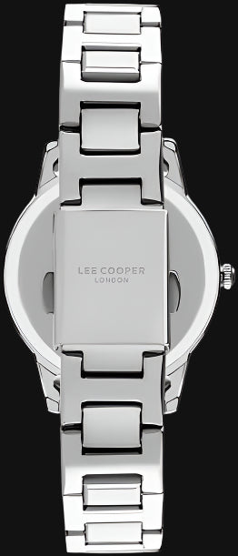 DL Lee Cooper Women's Quartz Movement Watch, Analog Display and Metal Strap - LC07438.460, Silver