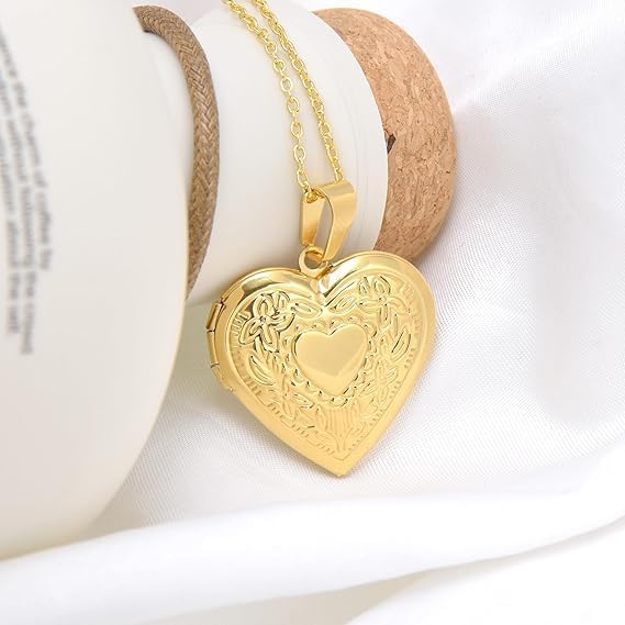 DL Heart Pendant Necklace for Women