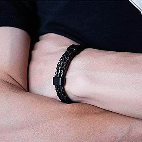 DL 3-layer braided leather bracelet