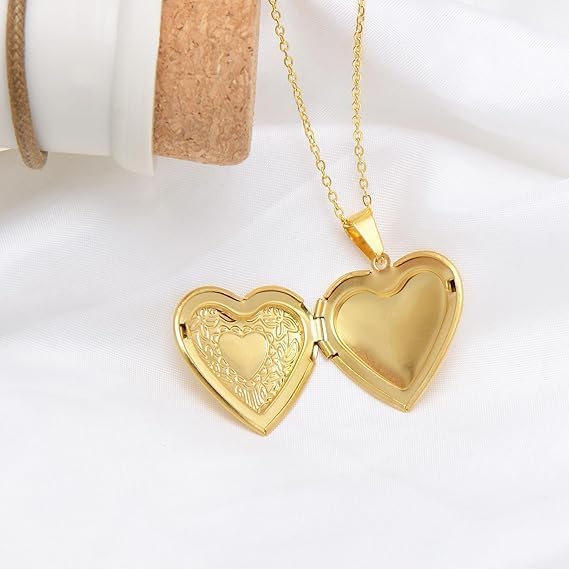 DL Heart Pendant Necklace for Women