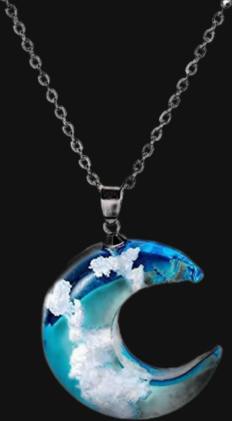 DL Opal Crystal Pendant Necklace Casual Necklace for Women