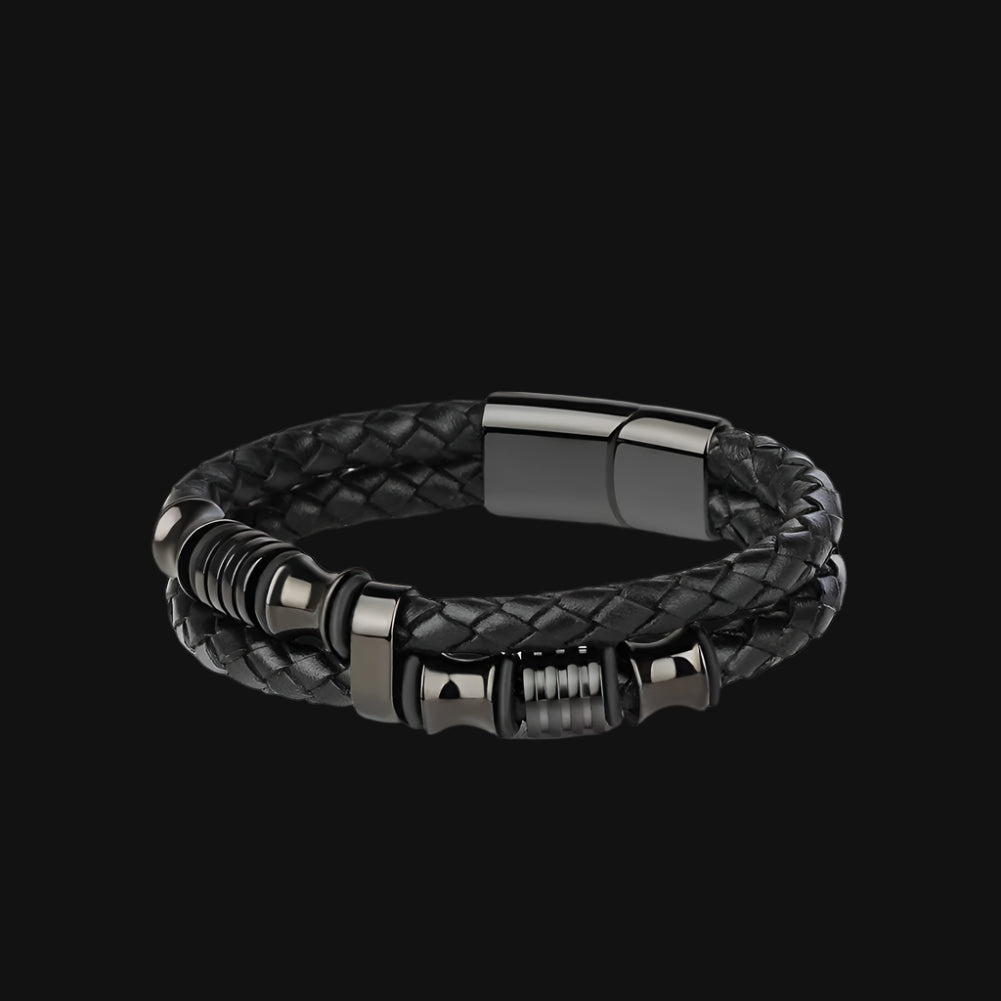 DL Meixao Bracelet for Men Cowhide Genuine