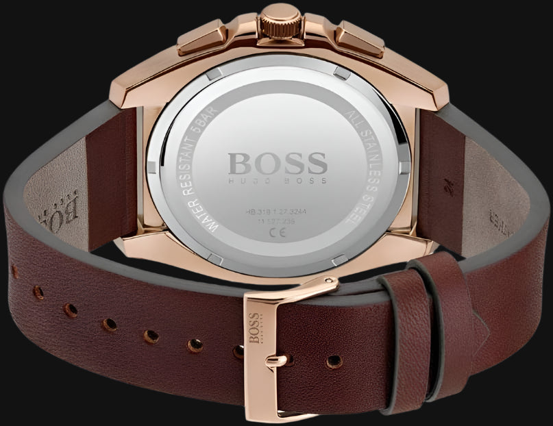 DL Hugo Boss Rose & Gold Chronograph Watch