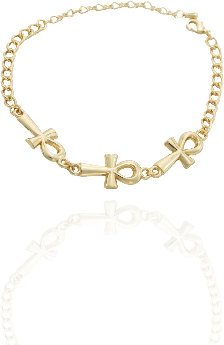 Gold Plated Key Of Life Bracelet