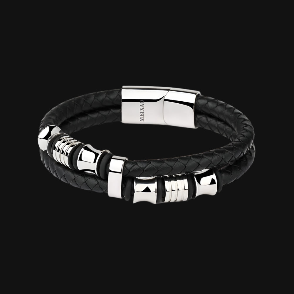 DL Meixao Bracelet for Men Cowhide Genuine