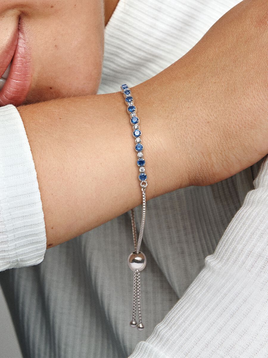 Pandora Blue and Clear Sparkling Adjustable Bracelet