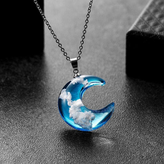 DL Opal Crystal Pendant Necklace Casual Necklace for Women