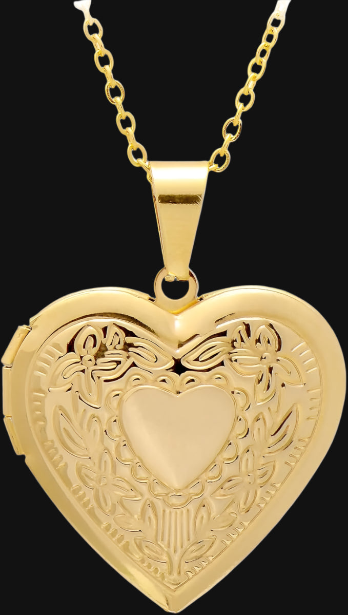 DL Heart Pendant Necklace for Women