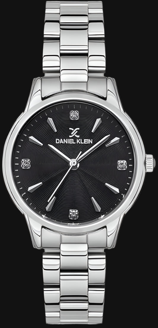 DL Daniel Klein Analog Gun Black Dial Women's Watch