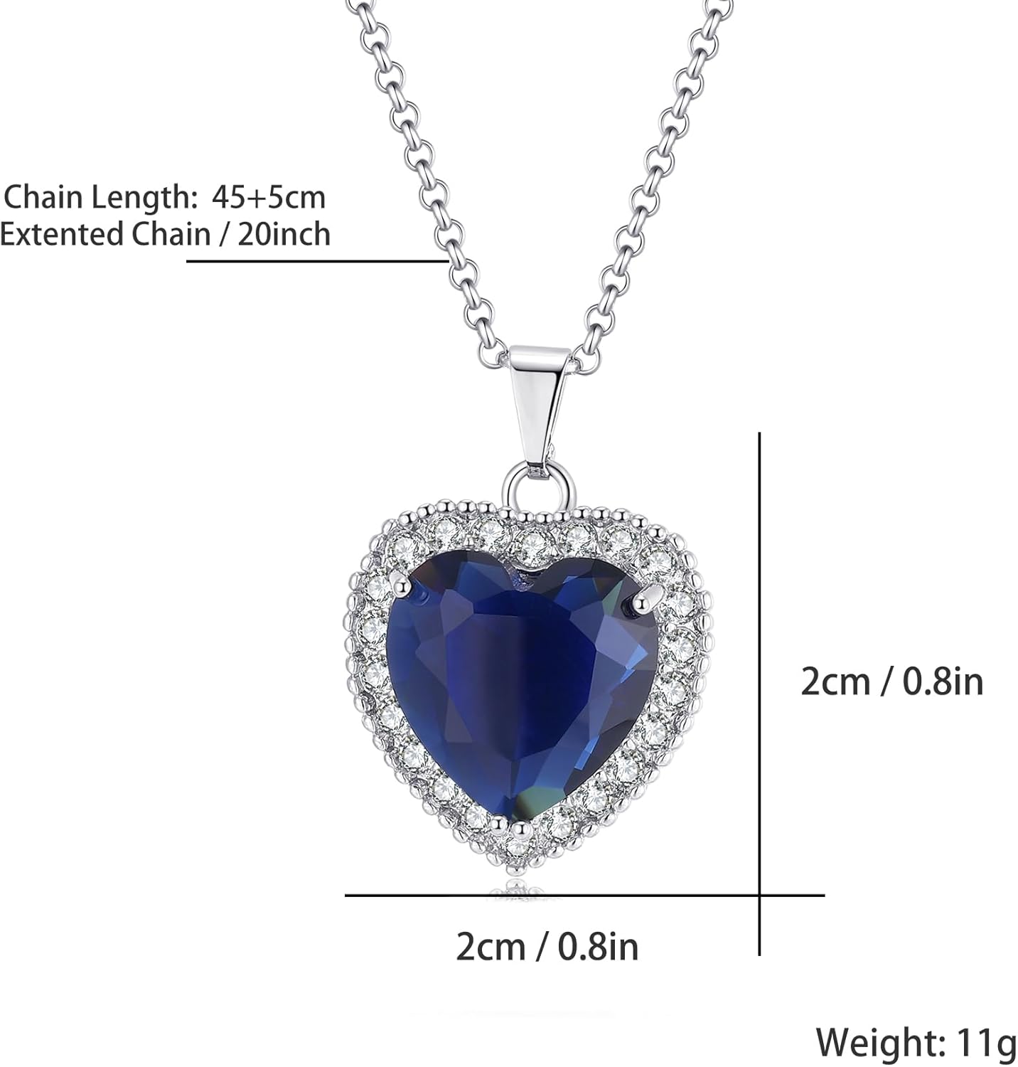 DL AILUOR Titanic Heart of the Ocean Necklace