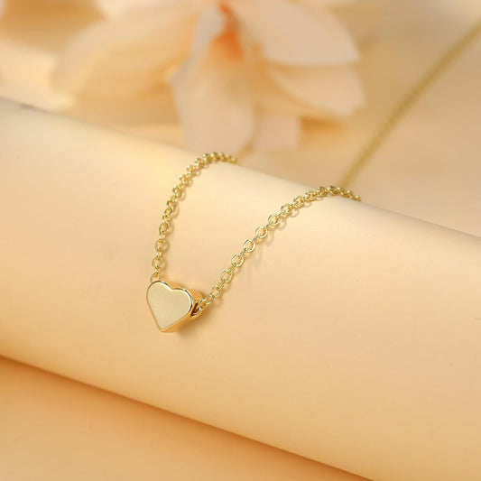 DL Gold Plated Cute Heart Necklace