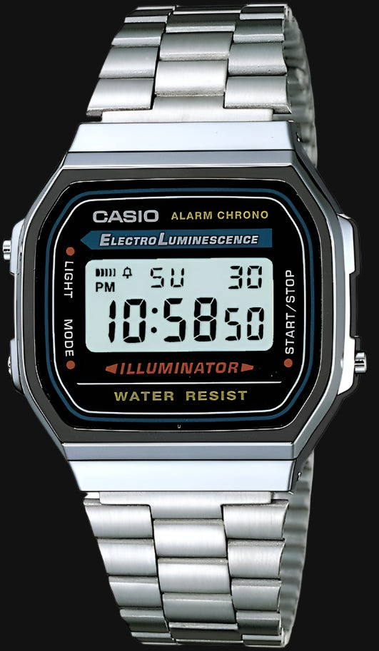 Casio Collection Unisex Adults Watch A168WA, Silver, Bracelet