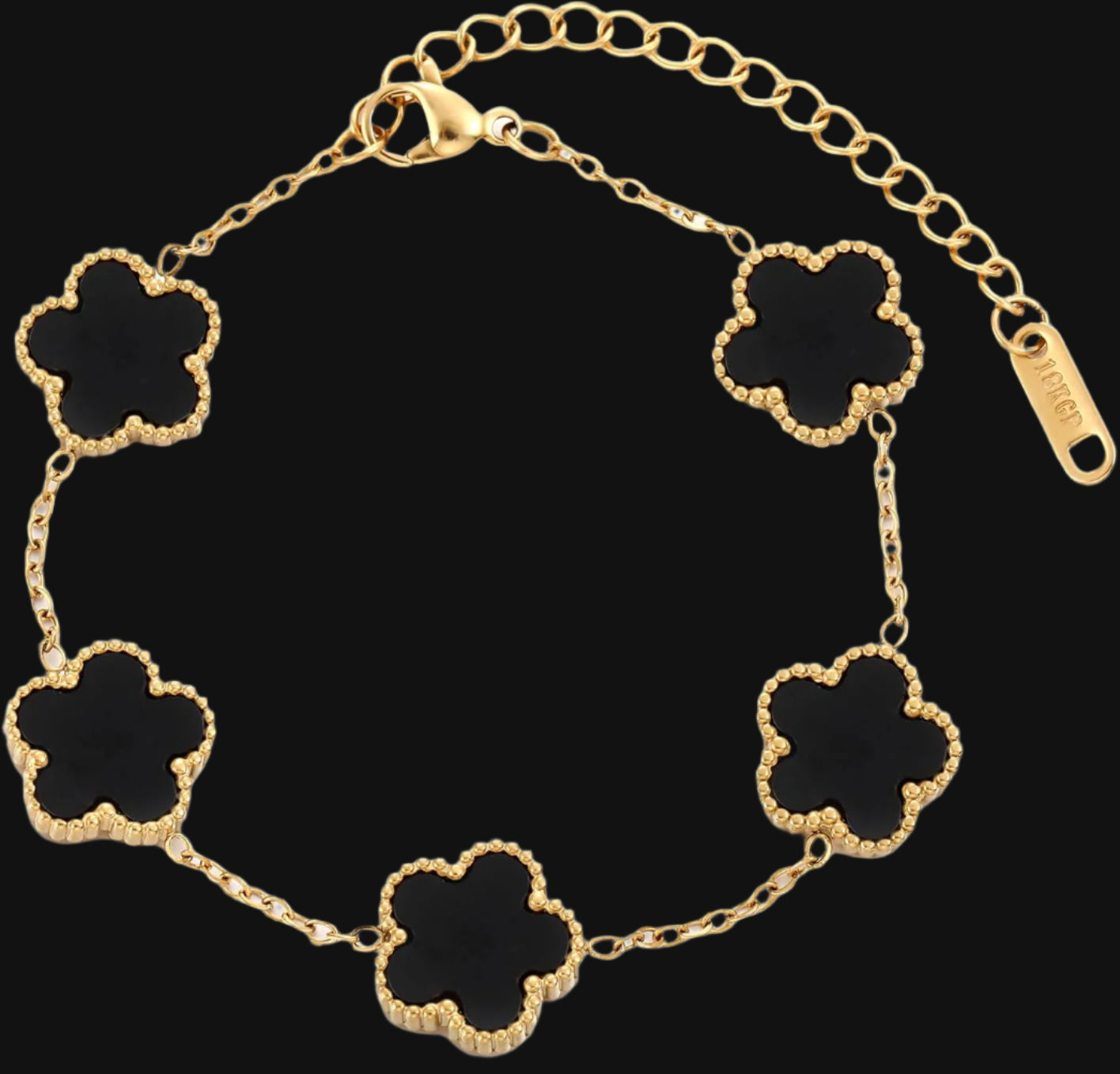 TICVSS Four Leaf Clover Bracelet for Women 18K Gold Plated