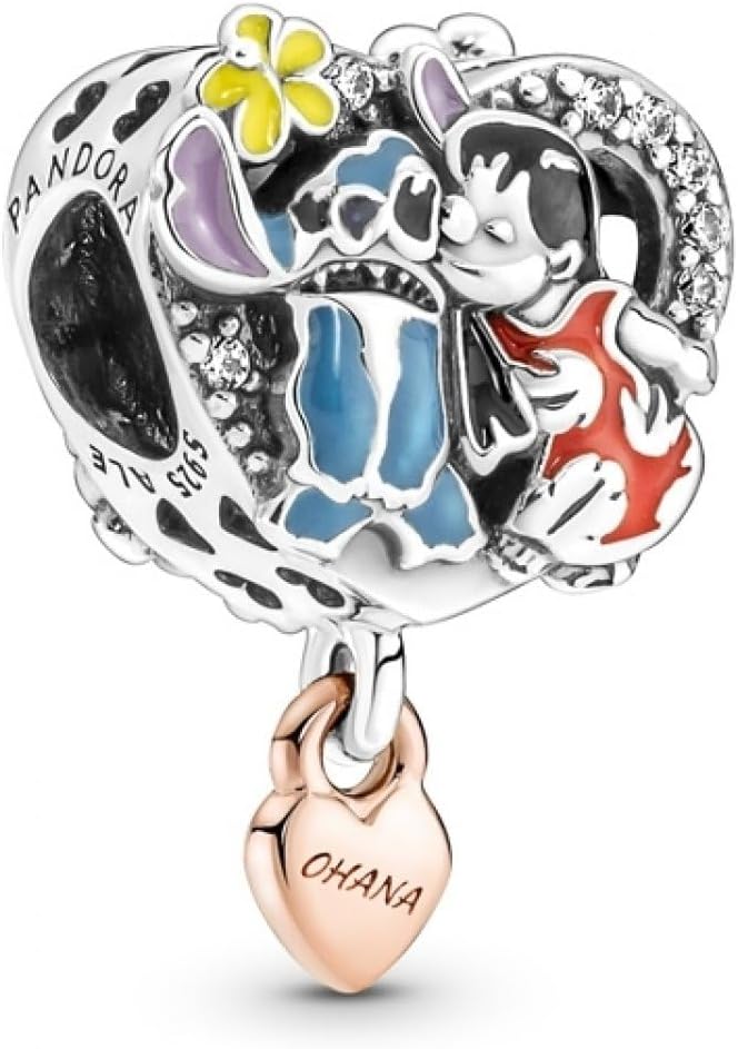 Pandora Moments Disney Ohana Lilo & Stitch Inspired Charm  Bracelet