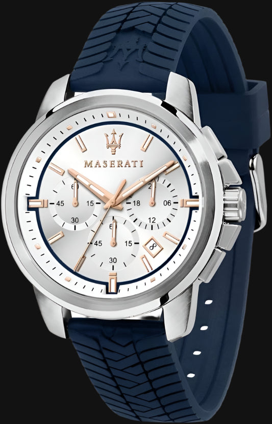 DL Maserati Successo Stainless Steel Silicone Watch