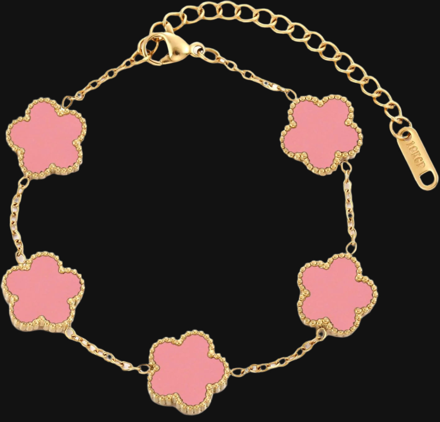 TICVSS Four Leaf Clover Bracelet for Women 18K Gold Plated