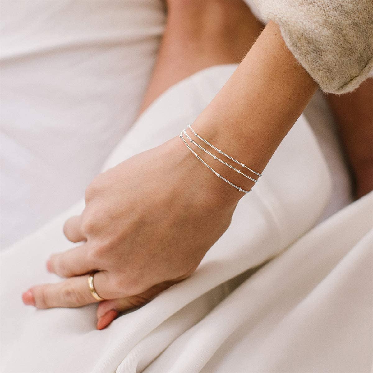 Gold Plated Dainty Chain Simple Bracelet