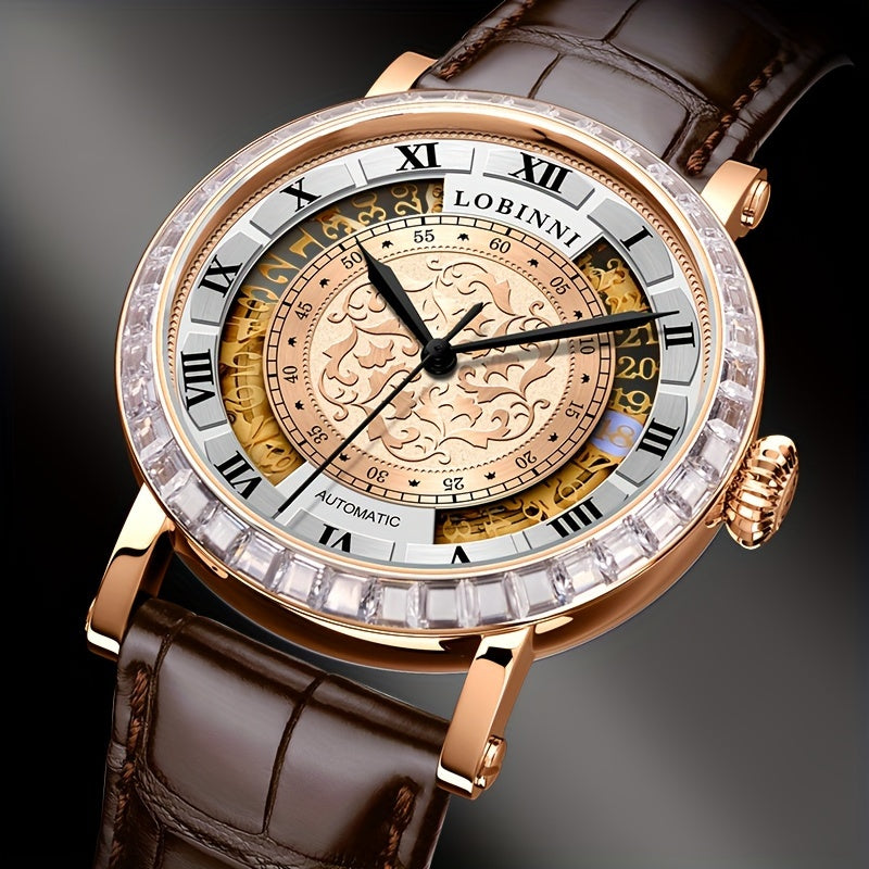 LOBINNI Brand Hollow Mechanical Watch