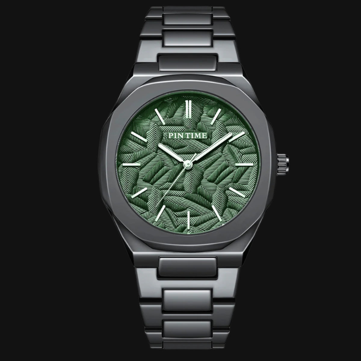 DL New Palm Leaf Embossed Dial Watch