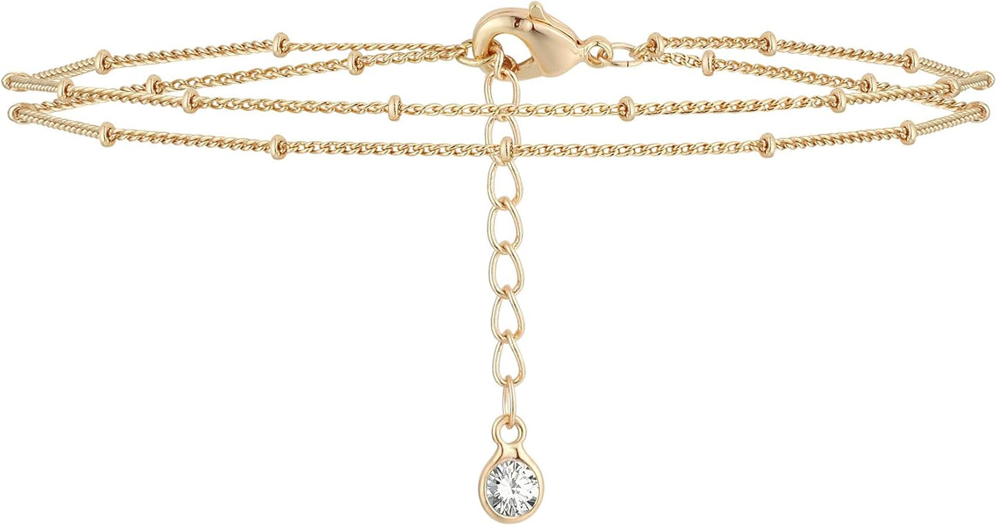 Gold Plated Dainty Chain Simple Bracelet