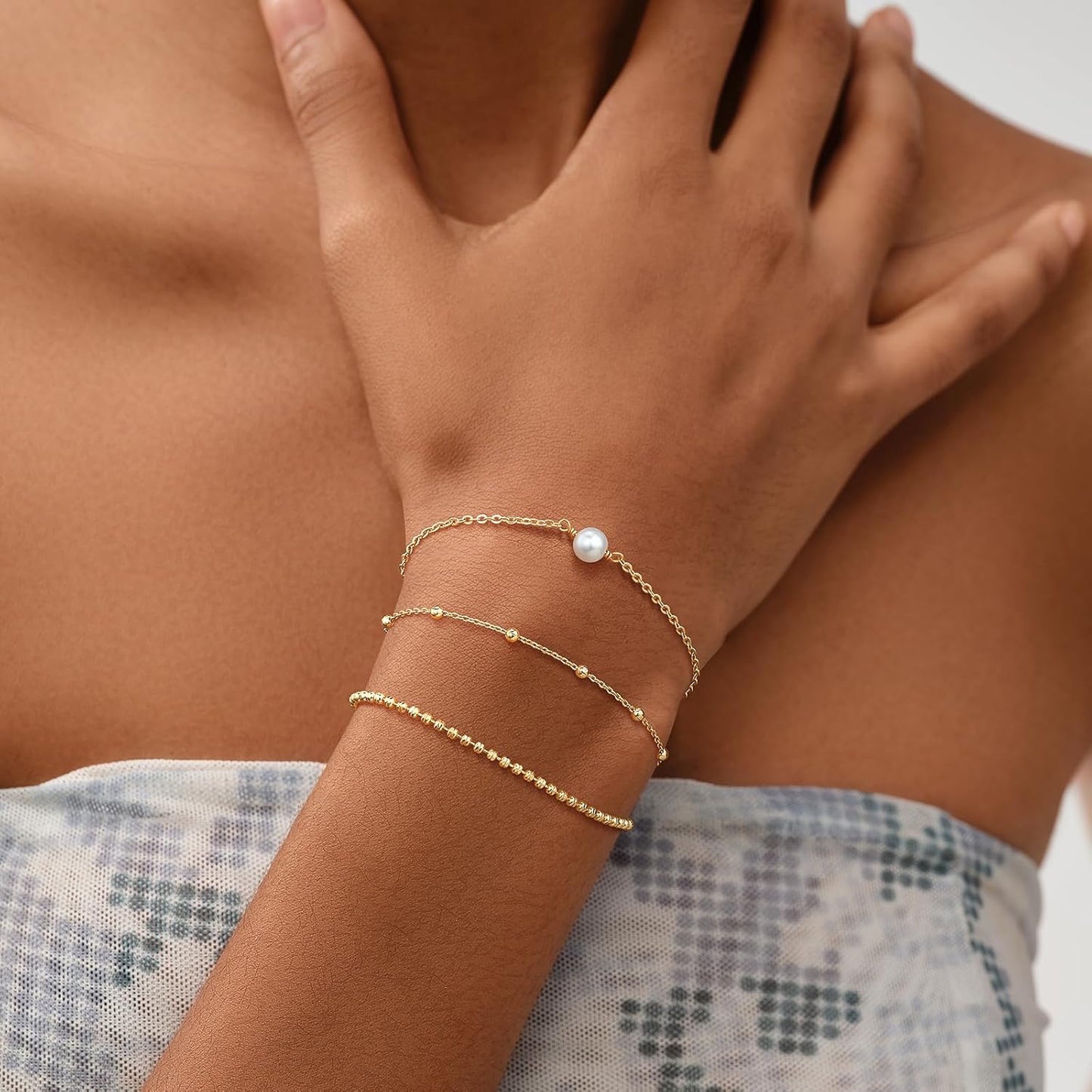 Gold Plated Dainty Chain Simple Bracelet