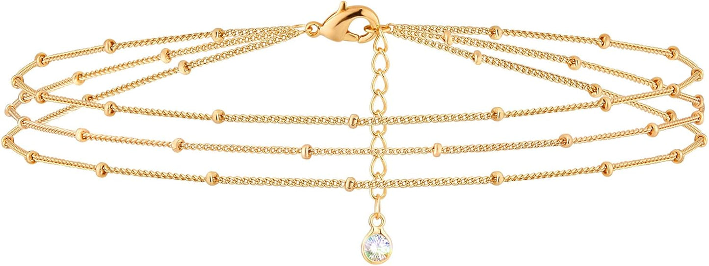 Gold Plated Dainty Chain Simple Bracelet