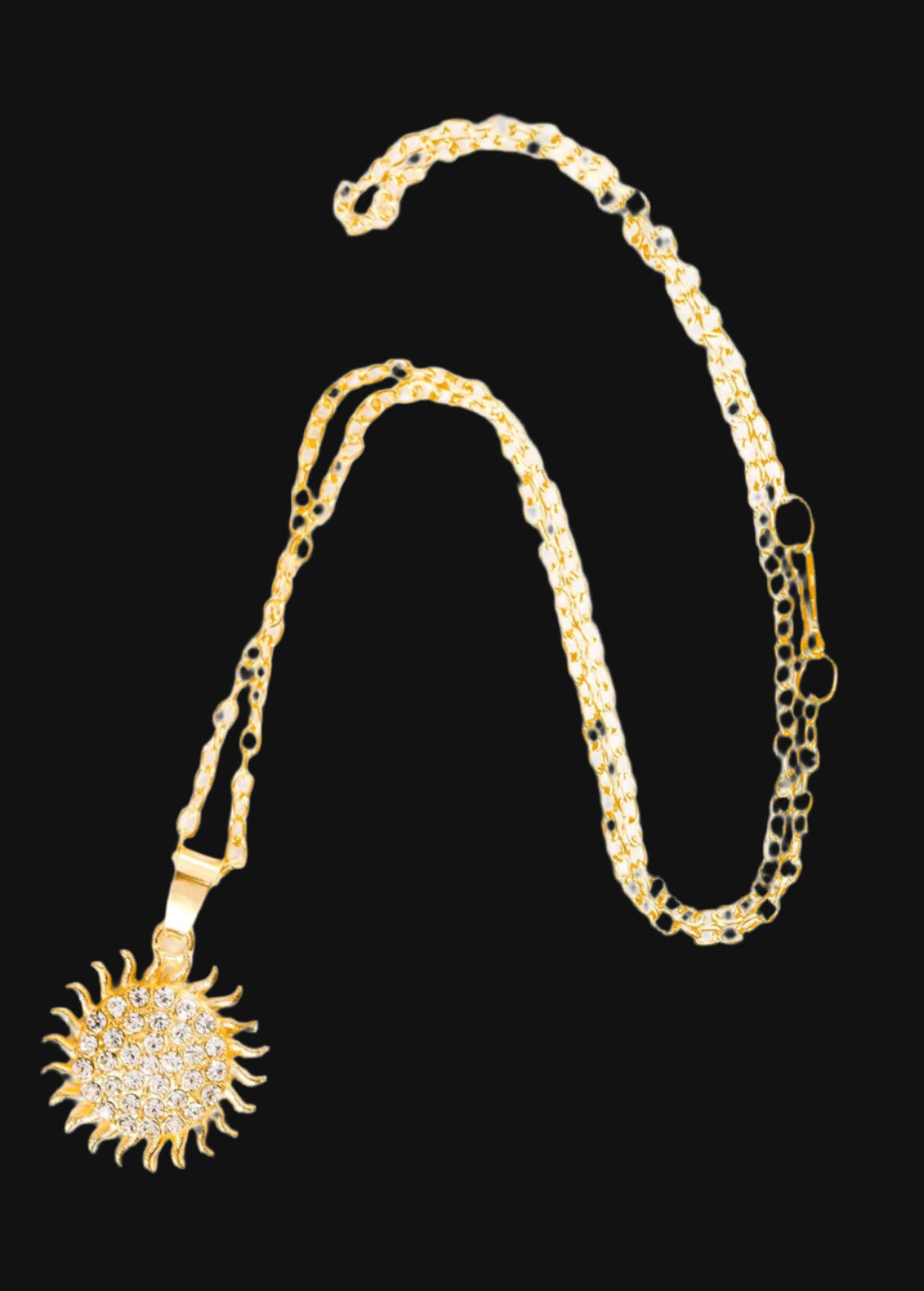 DL Gold Sun Necklace for Women