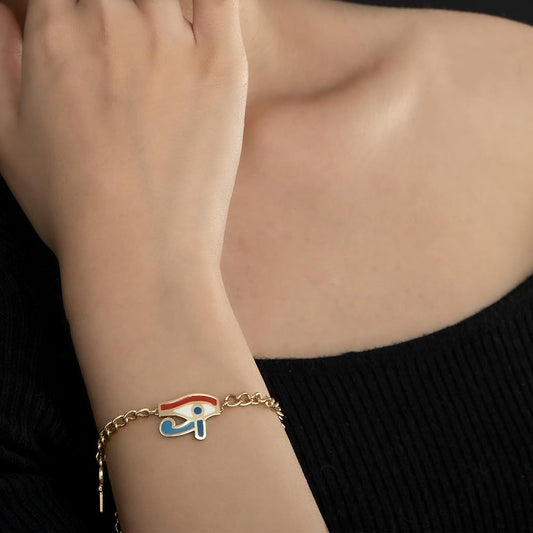 Gold Plated Eye of Horus Bracelets for Women