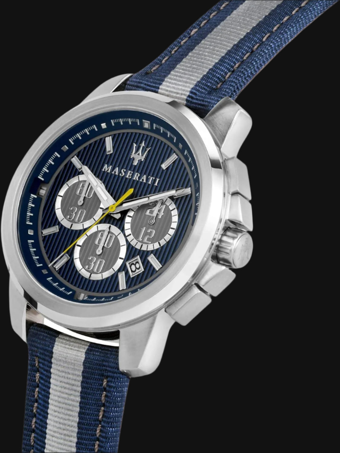 DL Maserati Successo Chronograph Blue & Silver Watch.