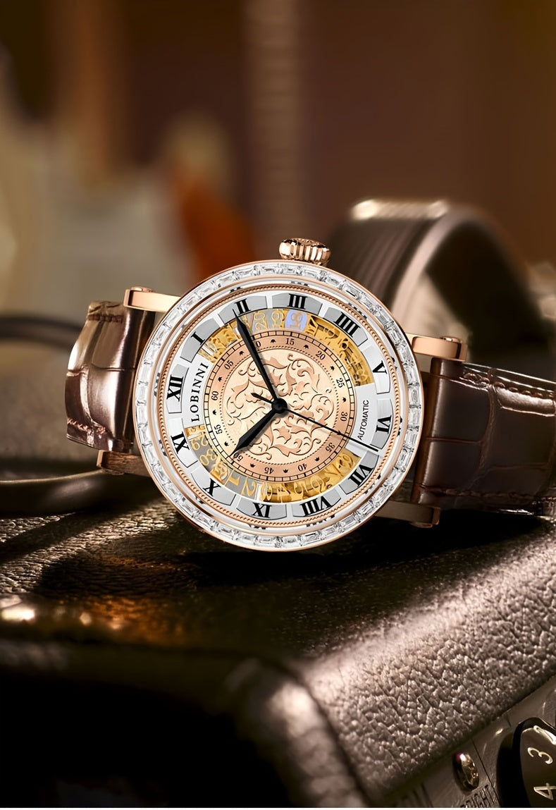 LOBINNI Brand Hollow Mechanical Watch