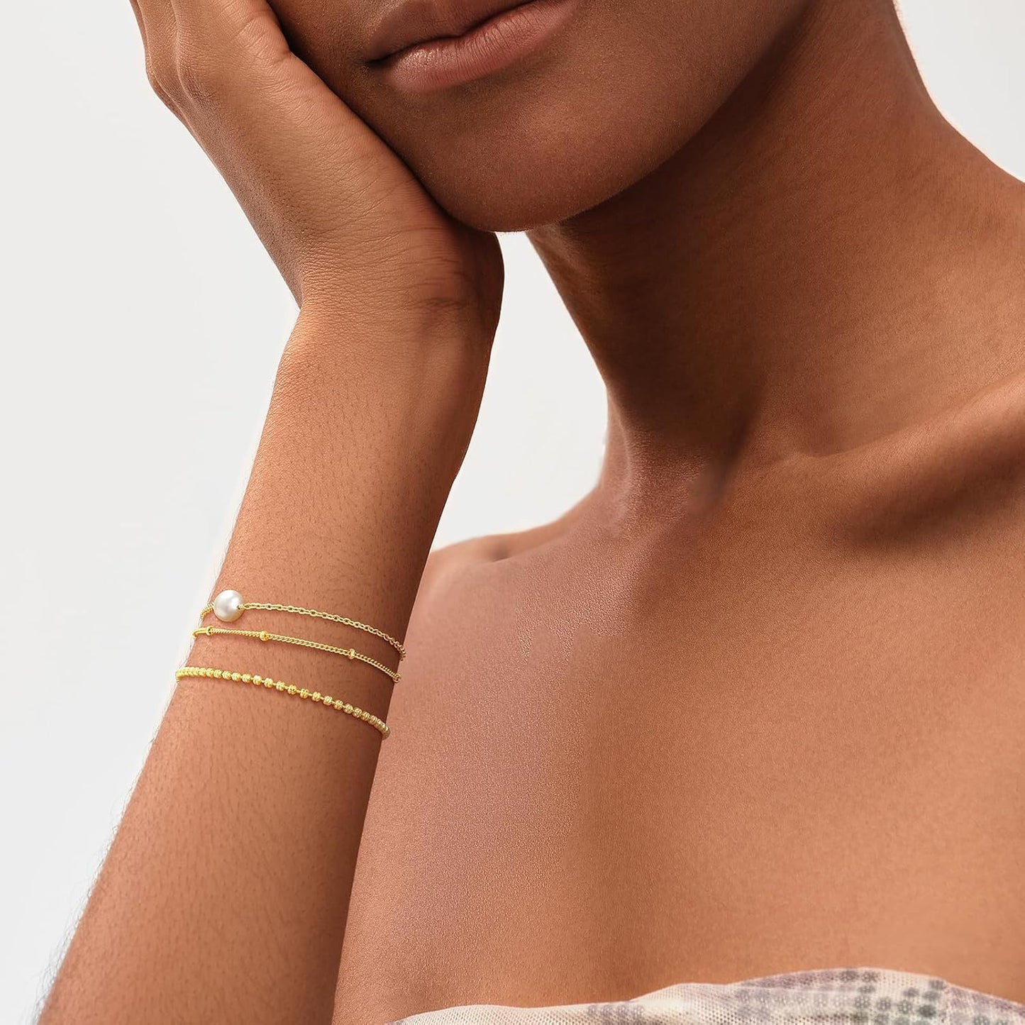 Gold Plated Dainty Chain Simple Bracelet