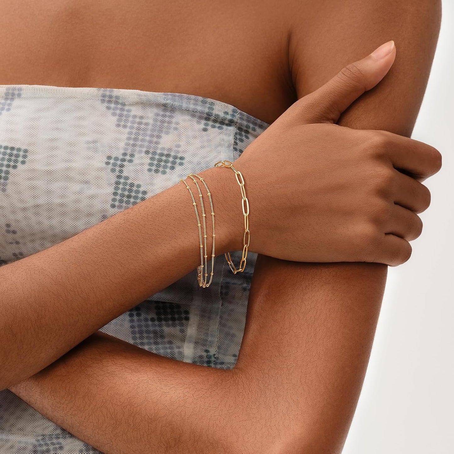 Gold Plated Dainty Chain Simple Bracelet