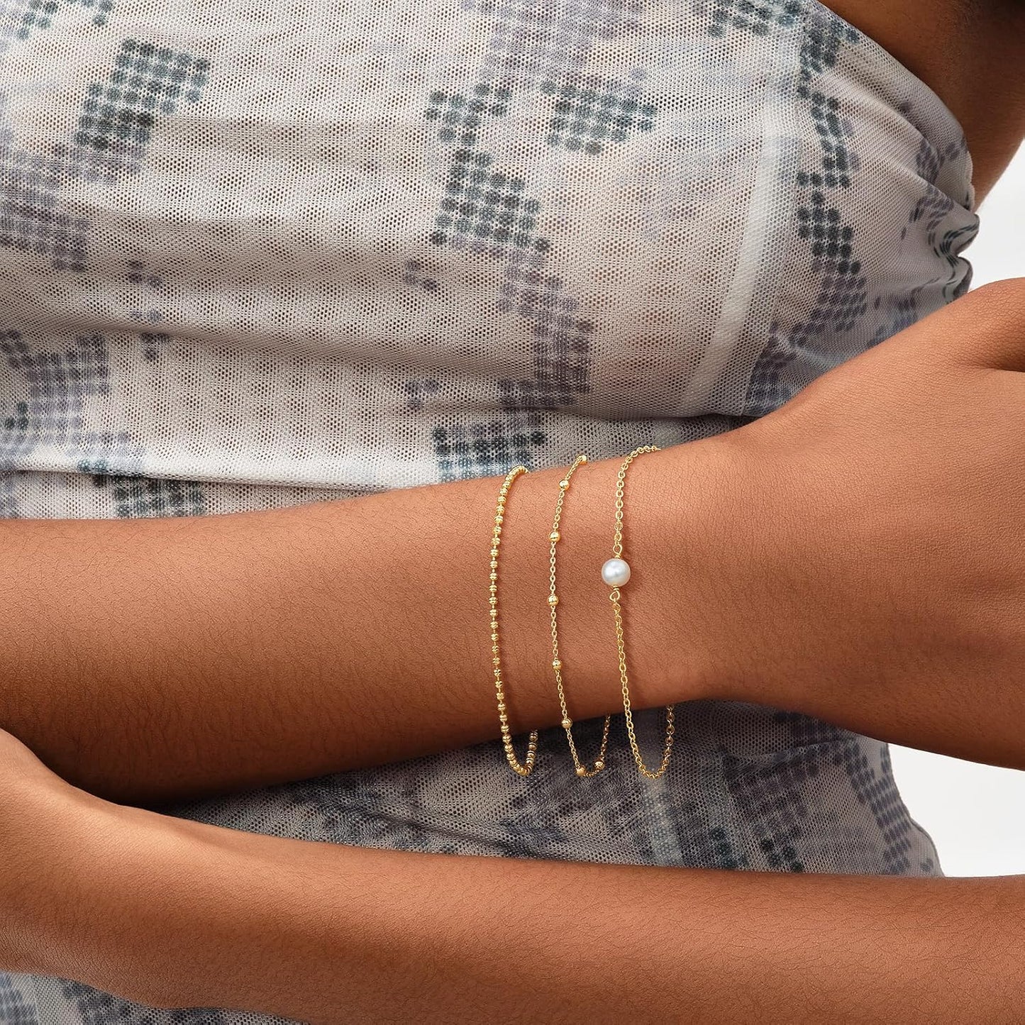 Gold Plated Dainty Chain Simple Bracelet