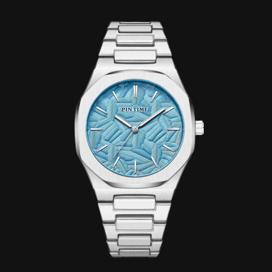 DL New Palm Leaf Embossed Dial Watch