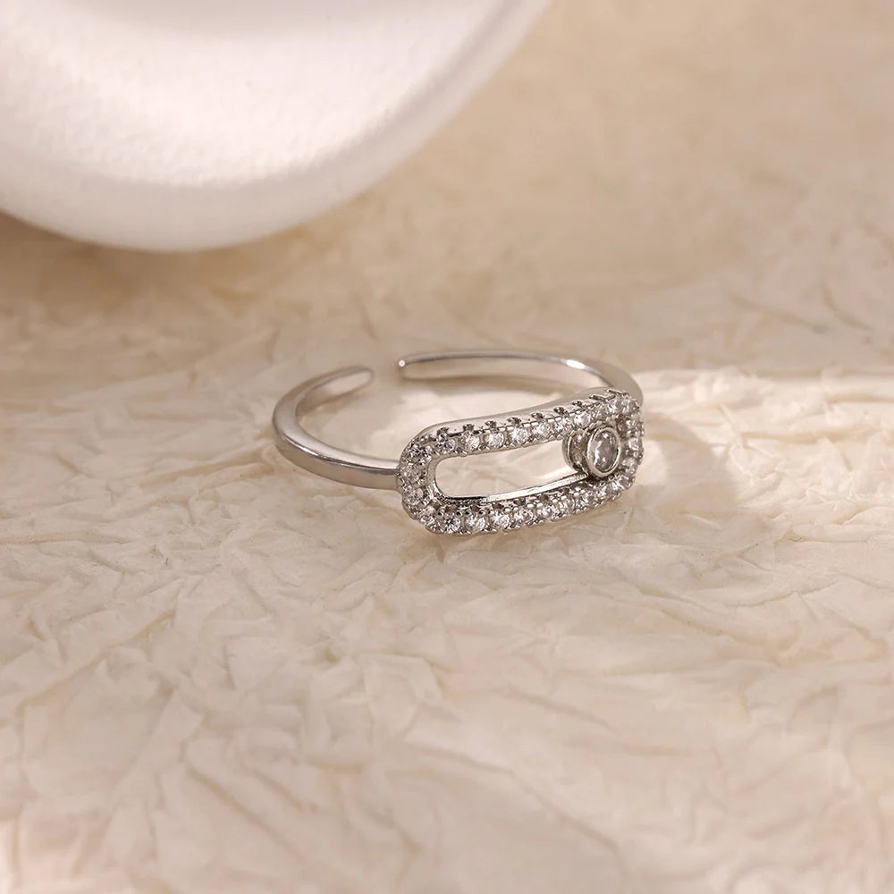 DL Delicate Hollow Open Cuff Ring  For Women