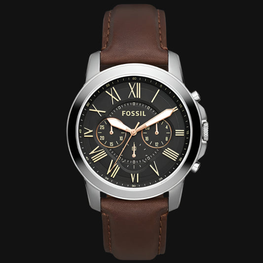 DL FOSSIL CHRONOGRAPH LEATHER WATCH