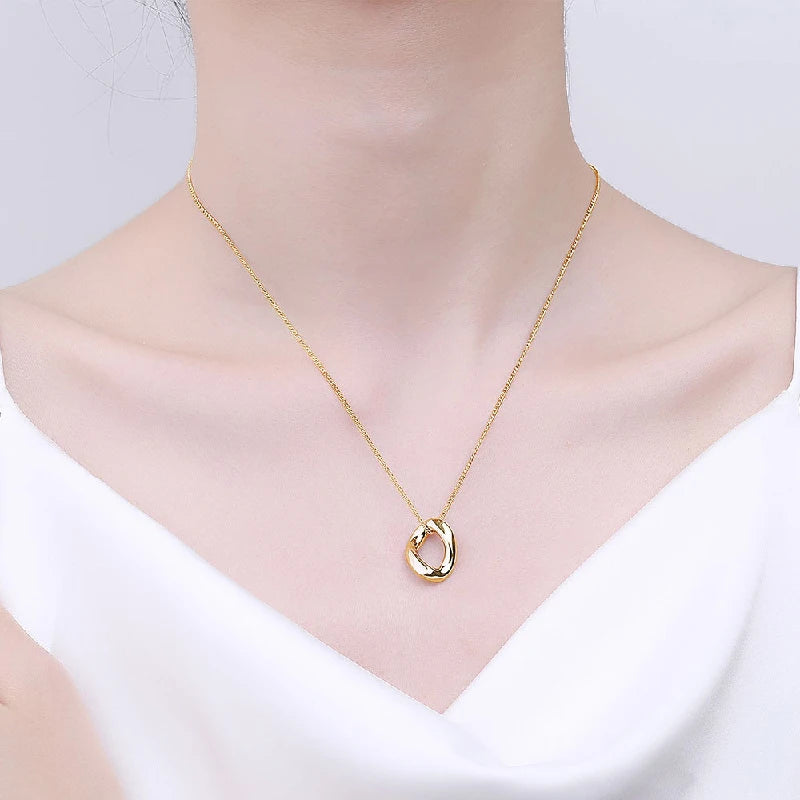 DL Irregular Round Shape Pendant necklace