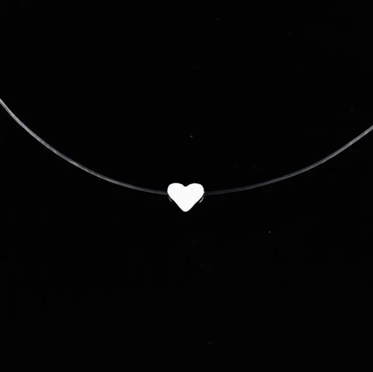 DL Transparent Fishing Line Invisible Zircon Necklace