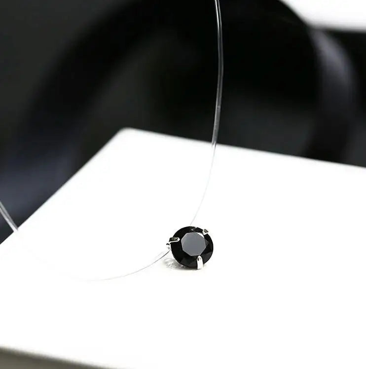 DL Transparent Fishing Line Invisible Zircon Necklace