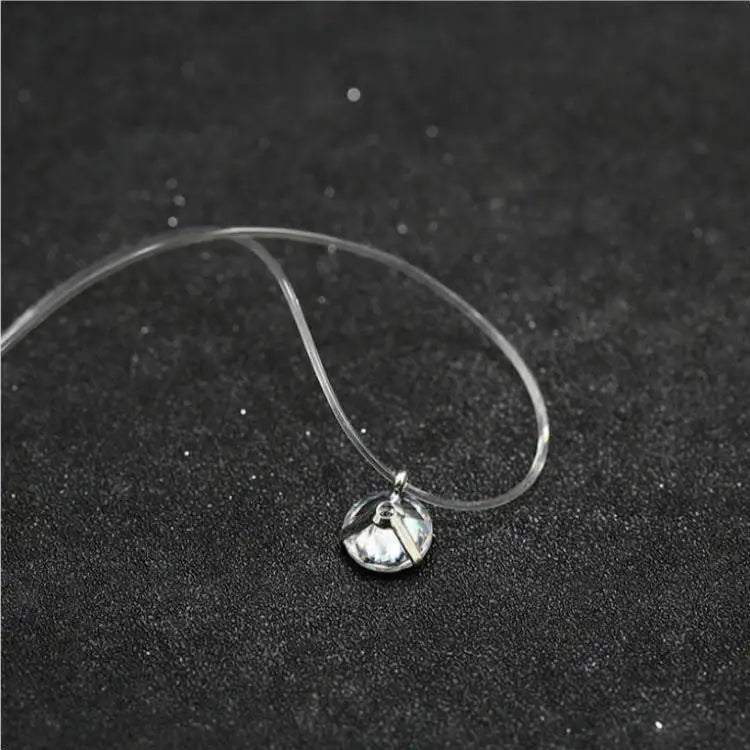 DL Transparent Fishing Line Invisible Zircon Necklace