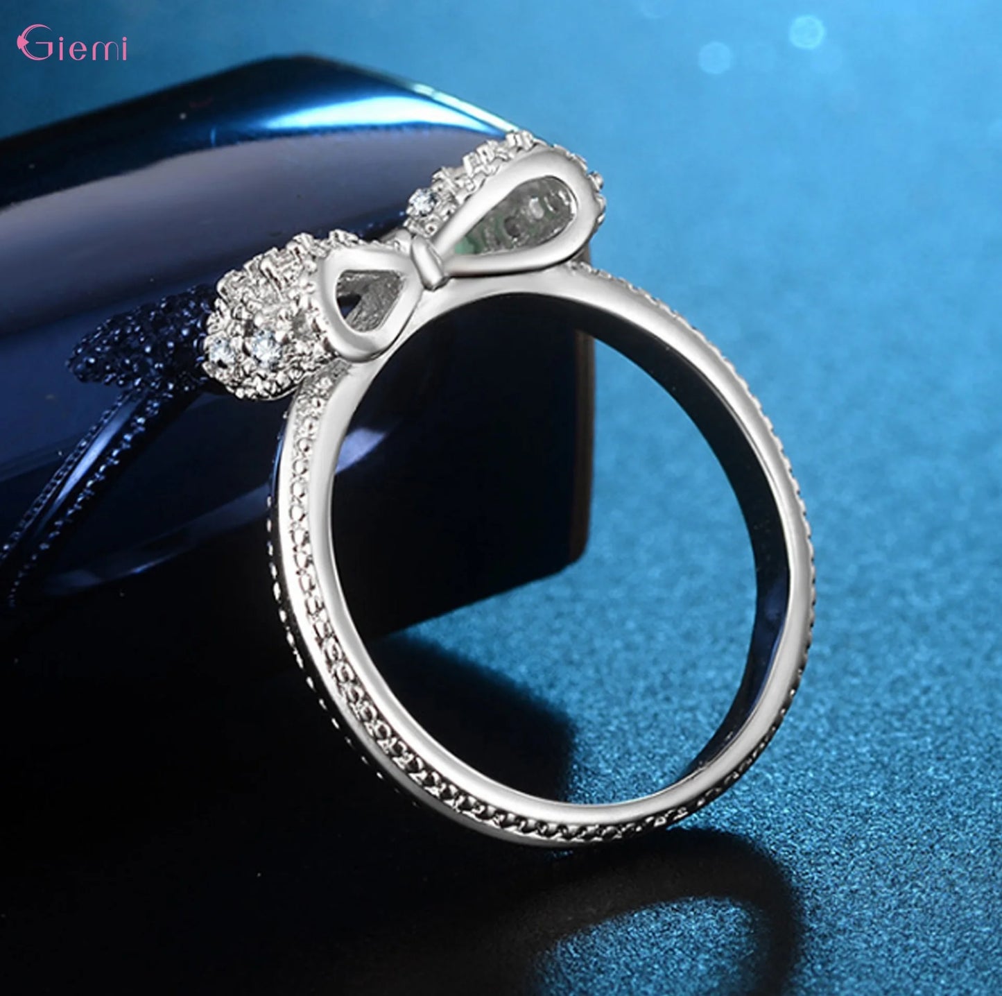 DL Cubic Zirconia Rhinestone Rings For Women