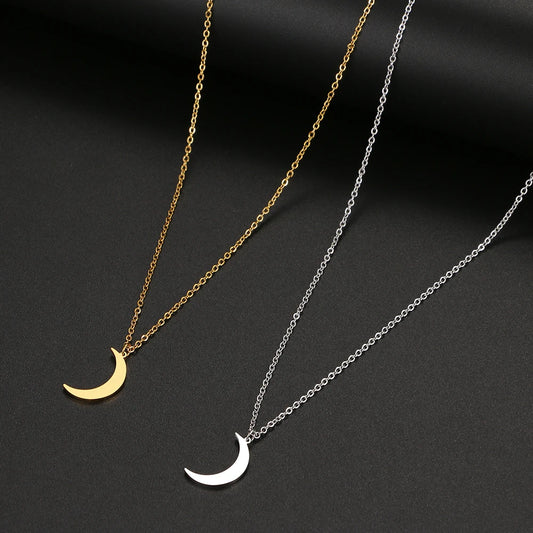 DL Moon Chain Pendant Simplicity Necklaces For Women