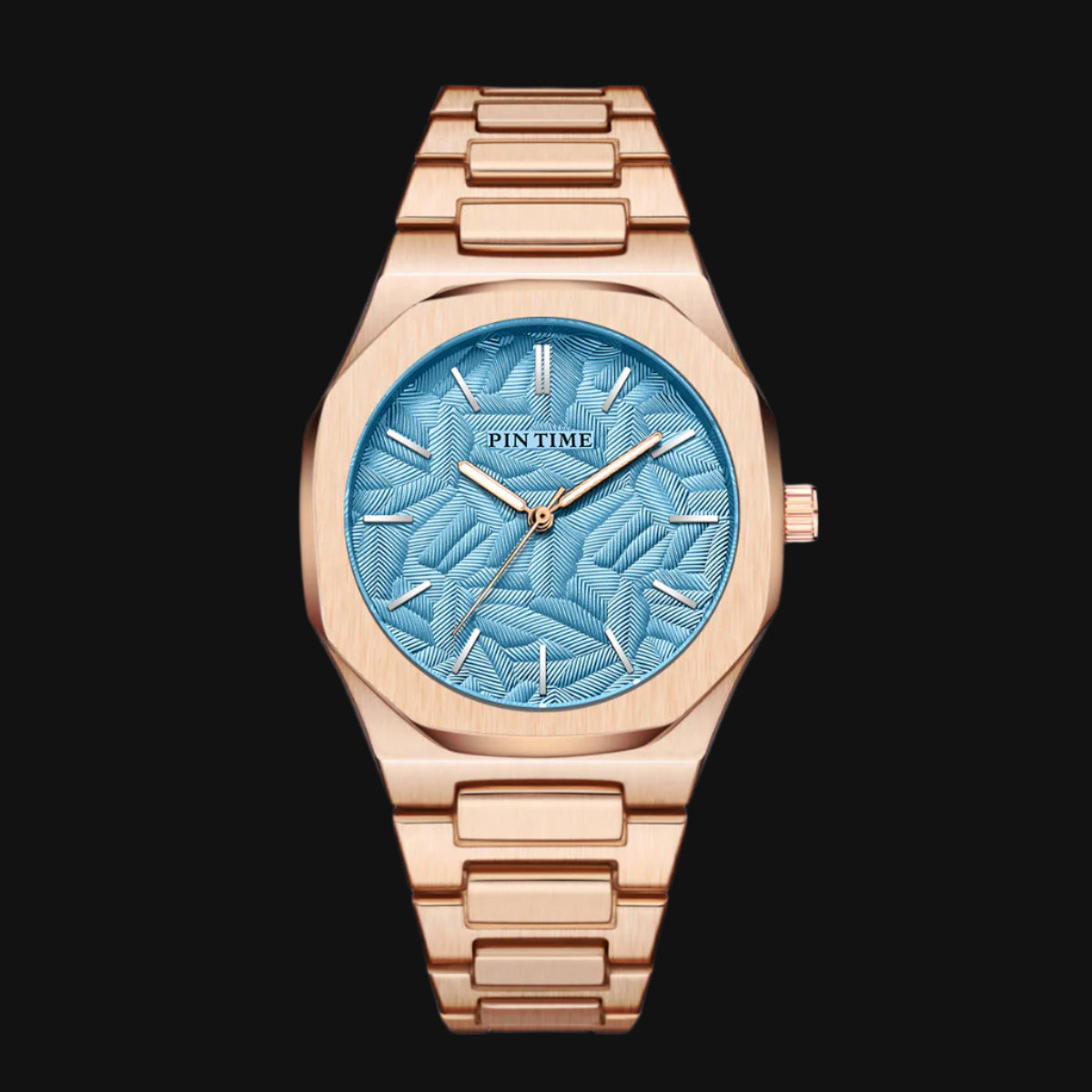 DL New Palm Leaf Embossed Dial Watch